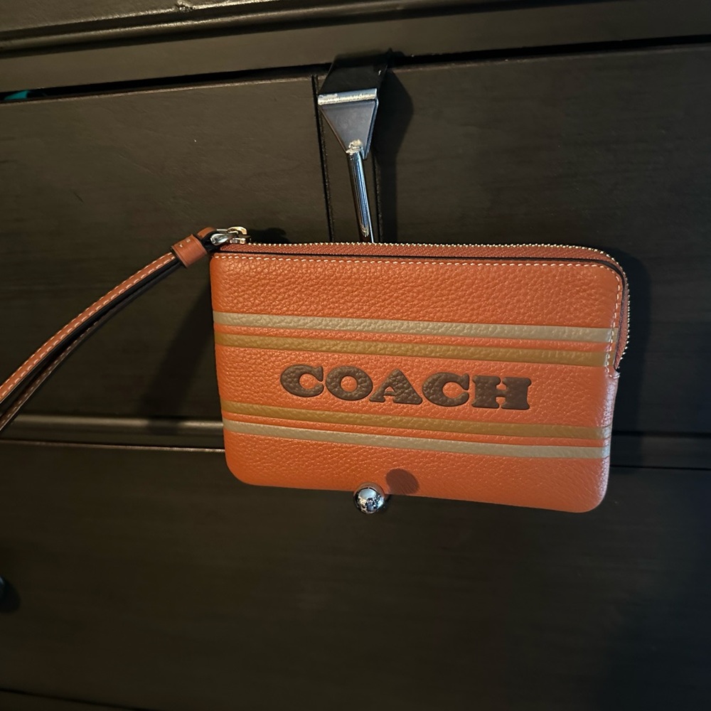 Coach Burnt Orange Wristlet